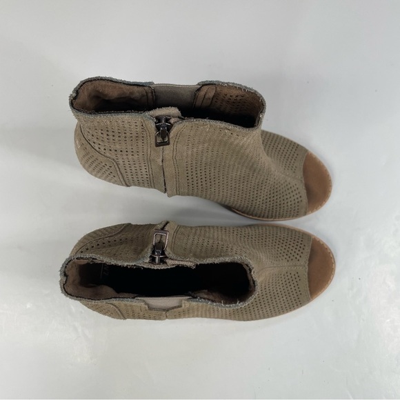 Toms Womens Majorca Peep Toe Ankle Booties Size 7 - Picture 3 of 8